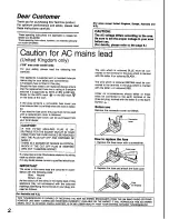 Предварительный просмотр 2 страницы Technics SA-GX350 Operating Instructions Manual