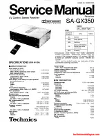 Предварительный просмотр 1 страницы Technics SA-GX350 Service Manual