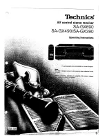 Preview for 1 page of Technics SA-GX390 Operating Instructions Manual