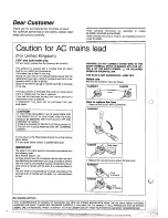 Preview for 2 page of Technics SA-GX390 Operating Instructions Manual