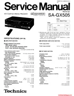 Technics SA-GX505 Service Manual предпросмотр