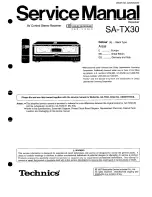 Предварительный просмотр 1 страницы Technics SA-TX30 Service Manual