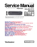 Предварительный просмотр 1 страницы Technics SAEX310 - RECEIVER Service Manual