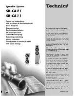 Technics SB-CA11 Operating Instructions Manual предпросмотр