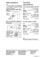 Предварительный просмотр 3 страницы Technics SB-CSS486 Operating Instructions Manual