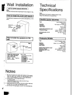 Preview for 4 page of Technics SB-FW50 Operating Instructions