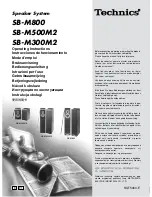 Technics SB-M300M2 Operating Instructions Manual preview