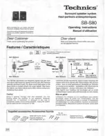 Technics SB-S80 Operating Instructions preview