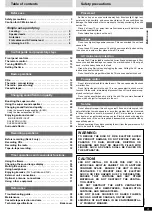 Preview for 3 page of Technics SC-EH580 Operating Instructions Manual