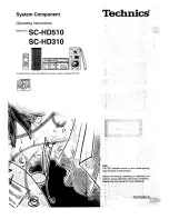 Technics SC-HD310 Operating Instructions Manual preview