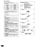 Preview for 2 page of Technics SC-HD55 Operating Instructions Manual