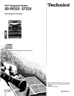 Предварительный просмотр 1 страницы Technics SD-S7325 Operating Instructions Manual