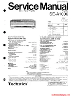 Preview for 1 page of Technics SE-A1000 Service Manual