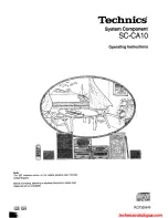 Technics SE-CA10 - service Operating Instruction preview