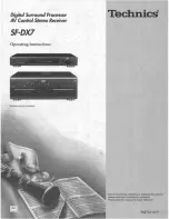 Предварительный просмотр 1 страницы Technics SF-DX7 Operating Instructions Manual