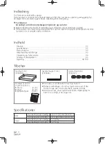 Preview for 60 page of Technics SH-1000R Operating Instructions Manual