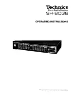 Preview for 1 page of Technics SH-8038 Operating Instructions Manual