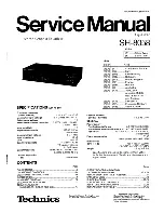 Предварительный просмотр 2 страницы Technics SH-8058 Service Manual