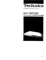 Technics SH-9038 Operating Instructions Manual предпросмотр