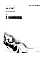 Technics SH-AC500D Operating Instructions Manual preview