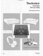 Technics SH-DJ1200 Operating Instructions Manual предпросмотр