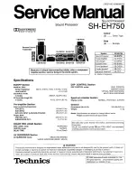 Preview for 1 page of Technics SH-EH750 Service Manual