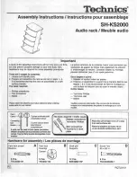 Technics SH-KS2000 Assembly Instructions предпросмотр