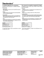 Preview for 4 page of Technics SH-KS246 Assembly Instructions