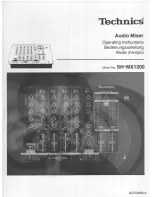 Preview for 1 page of Technics SH-MX1200 Operating Instructions Manual