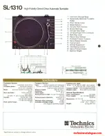 Preview for 4 page of Technics SL-1310 Operating Instructions