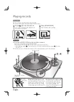 Preview for 18 page of Technics SL-1500C Owner'S Manual