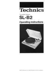 Предварительный просмотр 2 страницы Technics SL-B2 Operating Instructions Manual