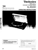 Technics SL-BD20D Operating Instructions Manual preview