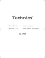 Technics SL-C700 Owner'S Manual предпросмотр