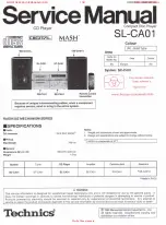 Technics SL-ca01 Service Manual предпросмотр