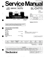 Preview for 1 page of Technics SL-CH770 Service Manual