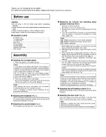 Preview for 5 page of Technics SL-D303 Operating Instructions Manual