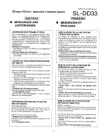 Preview for 4 page of Technics SL-DD33 - SERVICE Service Manual