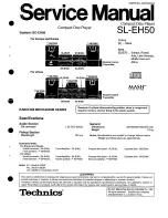 Предварительный просмотр 1 страницы Technics SL-EH50 Service Manual