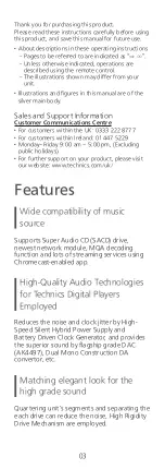 Preview for 3 page of Technics SL-G700 Operating Instructions Manual