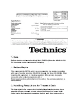 Предварительный просмотр 3 страницы Technics SL-HD550 Service Manual