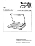 Technics SL-J110R Operating Instructions Manual preview