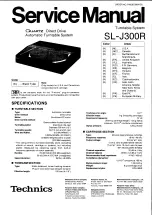 Technics SL-J300R Service Manual preview