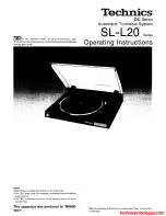 Preview for 2 page of Technics SL-L20 Series Operating Instructions Manual