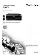 Предварительный просмотр 1 страницы Technics SL-MC6 Operating Instructions Manual