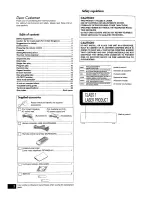 Предварительный просмотр 2 страницы Technics SL-MC6 Operating Instructions Manual