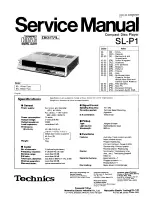 Technics SL-P1 Service Manual предпросмотр