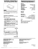 Предварительный просмотр 20 страницы Technics SL-P9066 Operating Instructions Manual