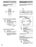 Preview for 14 page of Technics SL-PD1000 Operating Instructions Manual