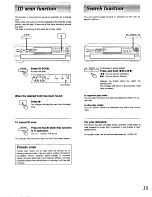 Preview for 15 page of Technics SL-PD1000 Operating Instructions Manual